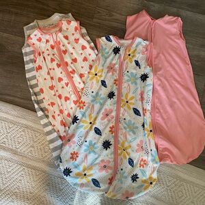 Floral and Heart Print Baby Sleep Sacks